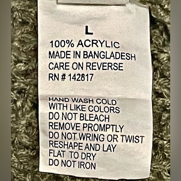 🔴Green Knitted Women’s Full Length Cardigan in Size L - Picture 4 of 6